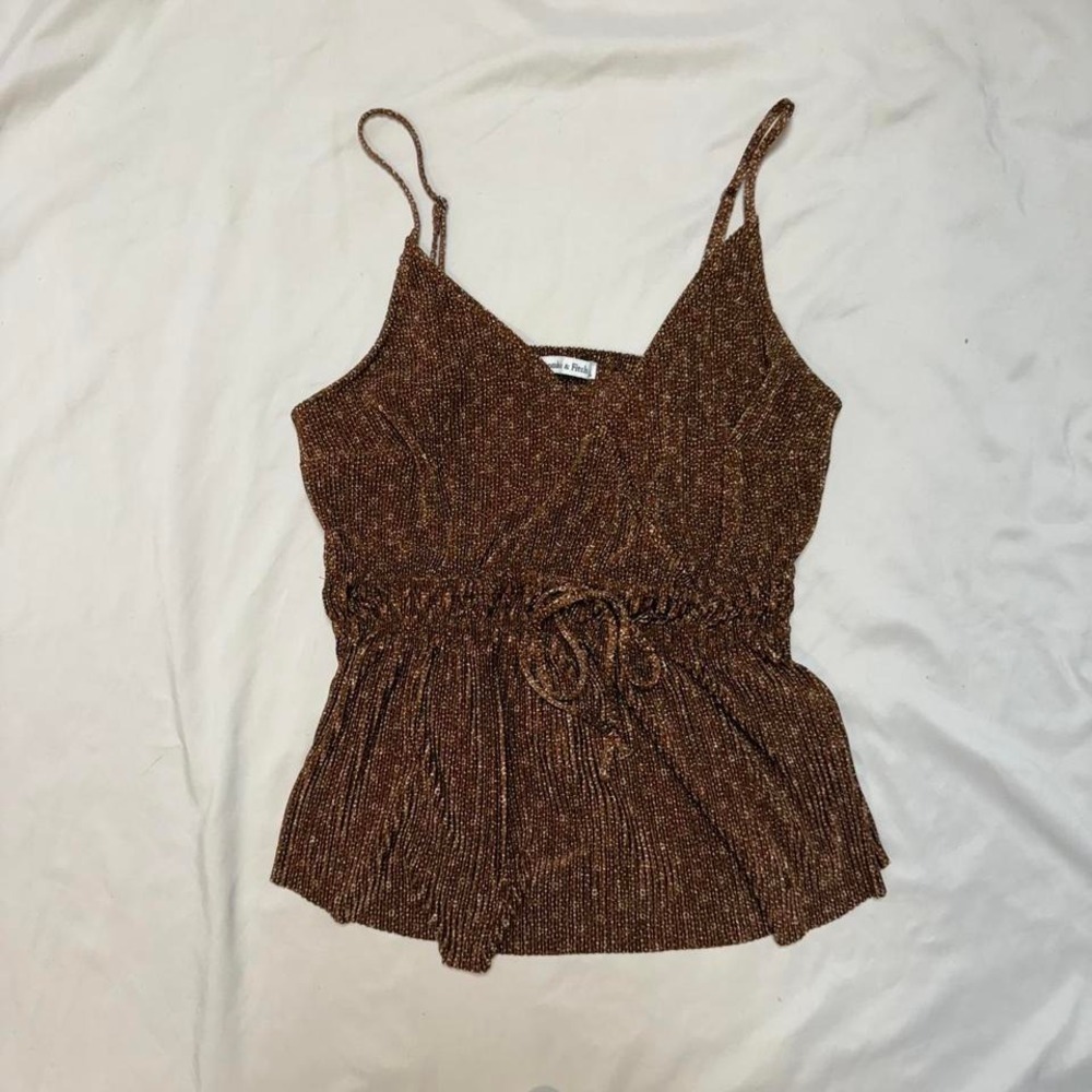 Abercrombie & Fitch Babydoll Tie Front Tank Top Womens S Cottagecore